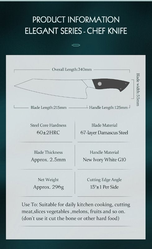 Coltello da chef Xinzuo B38H - 8" - B38H-CS