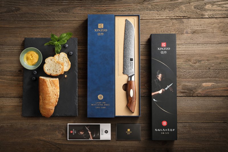 Coltello da pane Xinzuo B46D - 8" - B46D-MB