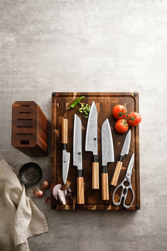 Set di 7 coltelli Xinzuo PM8O (cod. PM8O-H7B) - PM8O-H7B
