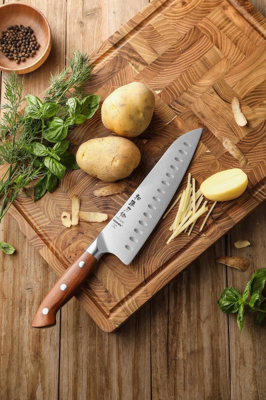 Coltello da chef con lama alveolata Xinzuo X02 - 8" - X02-RSCS