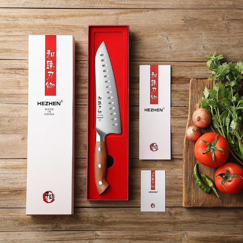 Coltello da chef con lama alveolata Xinzuo X02 - 8" - X02-RSCS