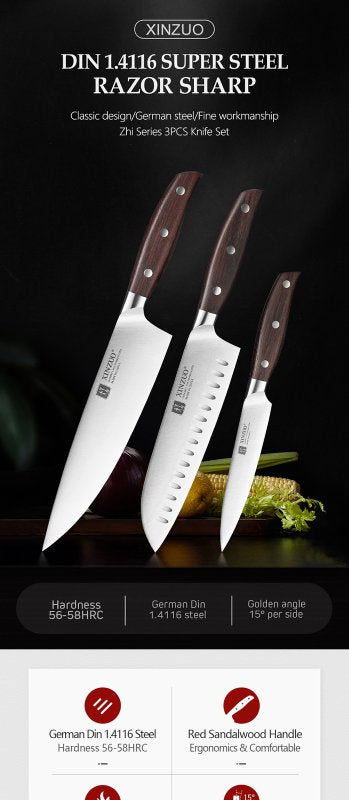 Set di 3 coltelli Xinzuo B35 - B35-A3