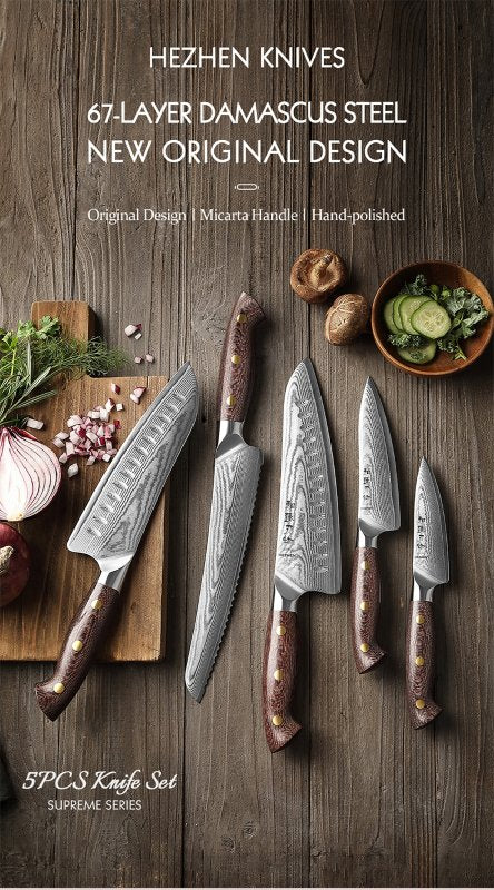 Set di 5 coltelli Xinzuo X02M (cod. X02M-A5B) - X02M-A5B