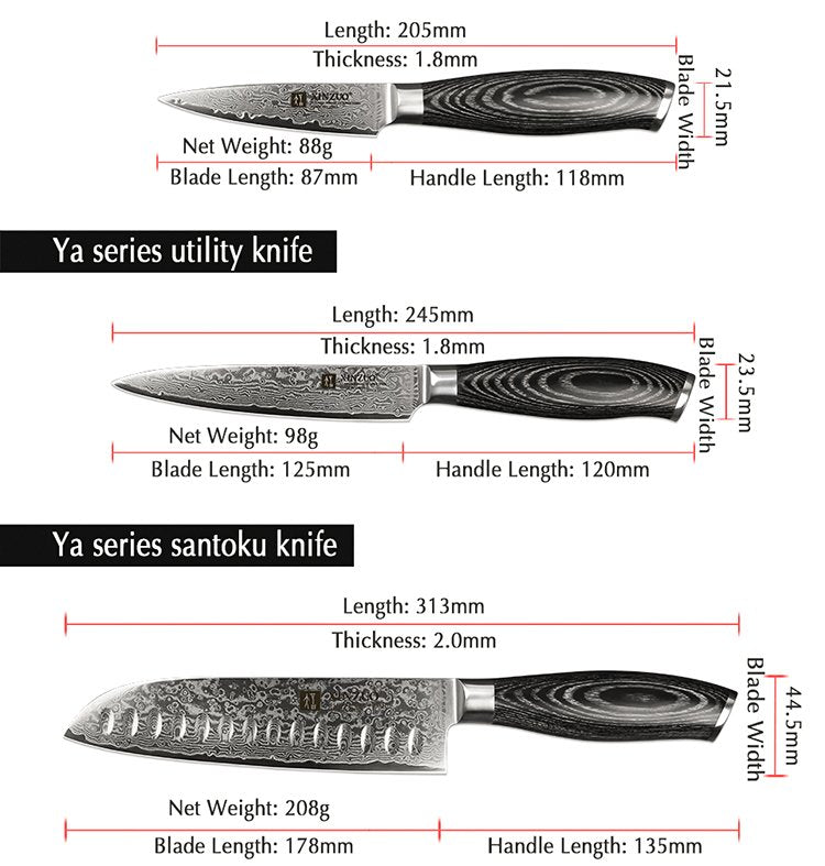 Set di 7 coltelli Xinzuo B20 - B20-H7