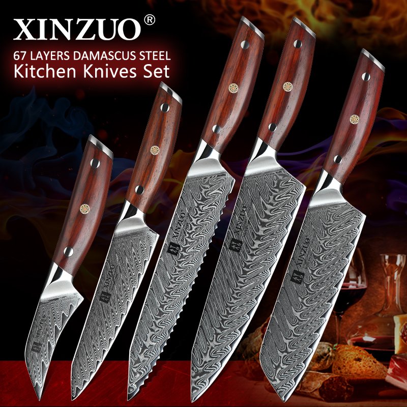 Set di 5 coltelli Xinzuo B27 (cod. B27-A5B) - B27-A5B