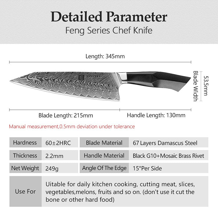 Coltello da chef Xinzuo B32 - 8" - B32-CS