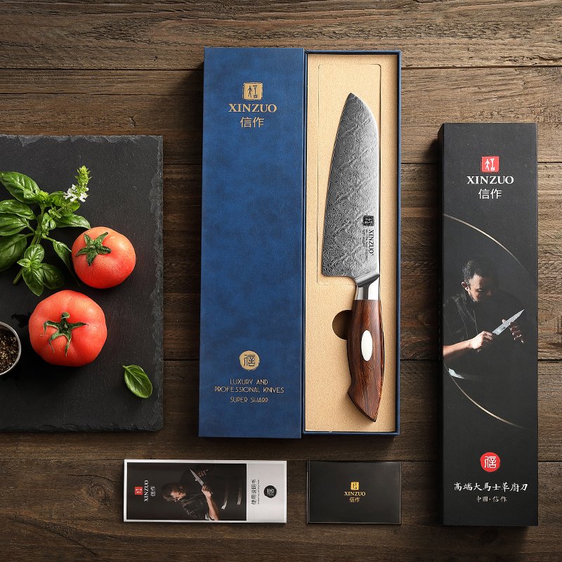 Coltello Santoku Xinzuo B46D - 7" - B46D-RS