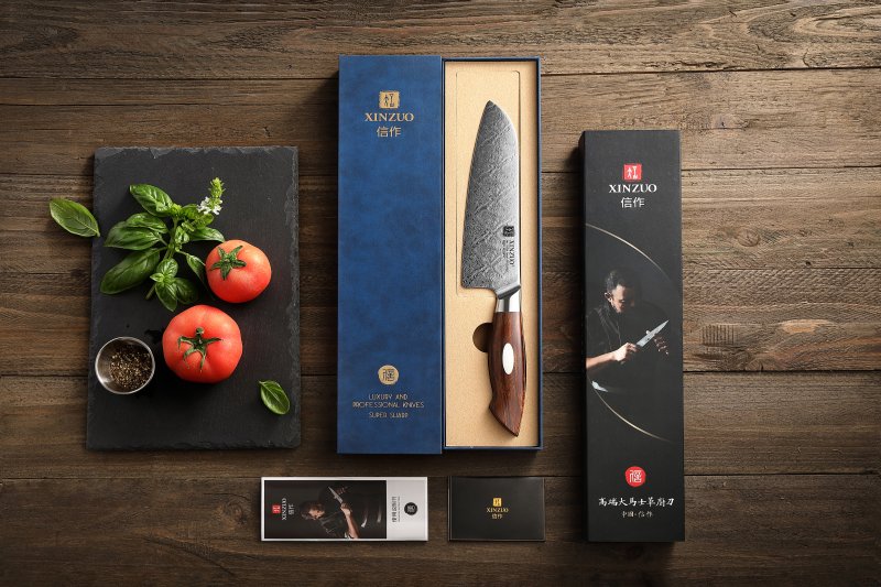 Coltello Santoku Xinzuo B46D - 7" - B46D-RS