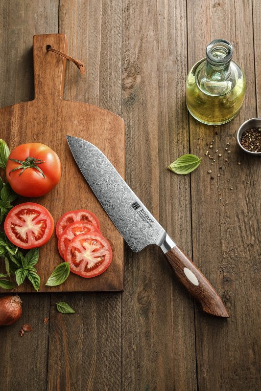 Coltello da chef con lama alveolata Xinzuo B46D - 8" - B46D-RSCS