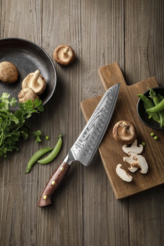 Coltello da chef con lama alveolata Xinzuo X02M - 8" - X02M-RSCS