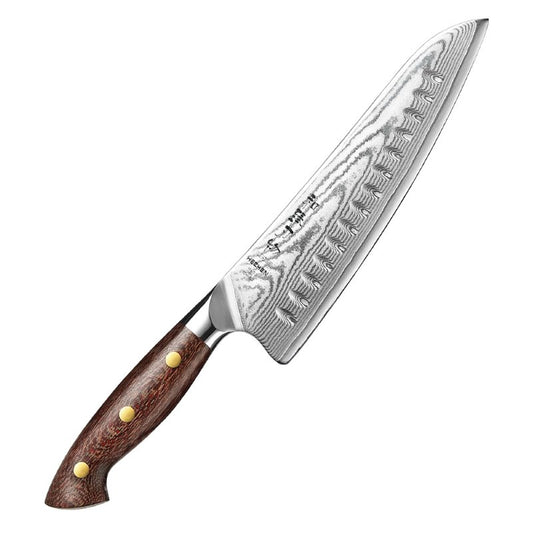 Coltello da chef con lama alveolata Xinzuo X02M - 8" - X02M-RSCS