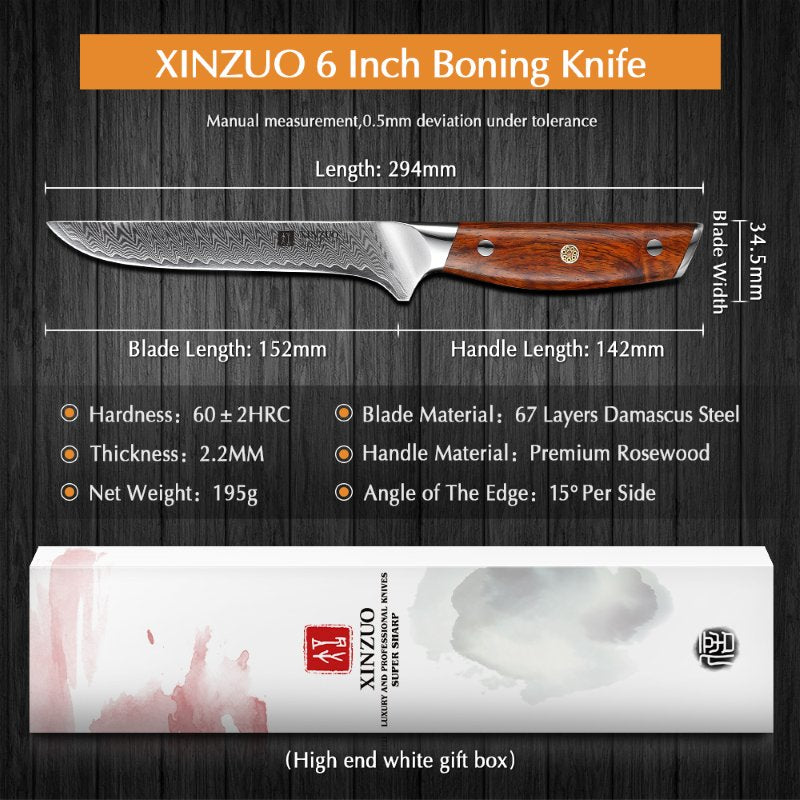 Coltello da disosso Xinzuo B27 - 5,5" - B27-TG