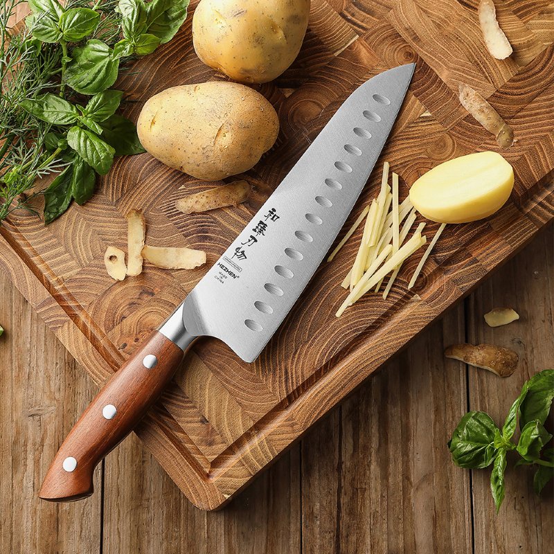 Coltello da chef con lama alveolata Xinzuo X02 - 8" - X02-RSCS