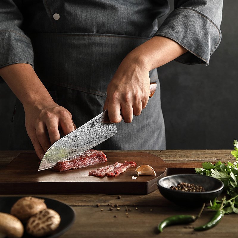 Coltello da chef con lama alveolata Xinzuo B46D - 8" - B46D-RSCS