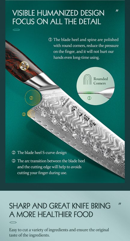 Coltello da chef Xinzuo B38 - 8,5" - B38-CS