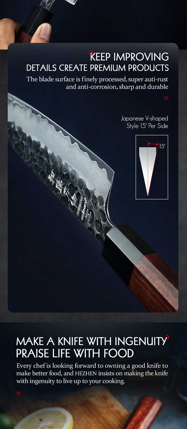 Set di 2 coltelli Xinzuo PM8S (cod. PM8S-A2) - PM8S-A2
