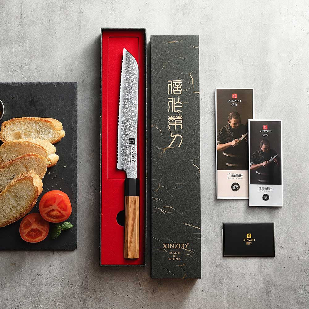 Coltello da pane Xinzuo PM8O - 8,5" - PM8O-MB