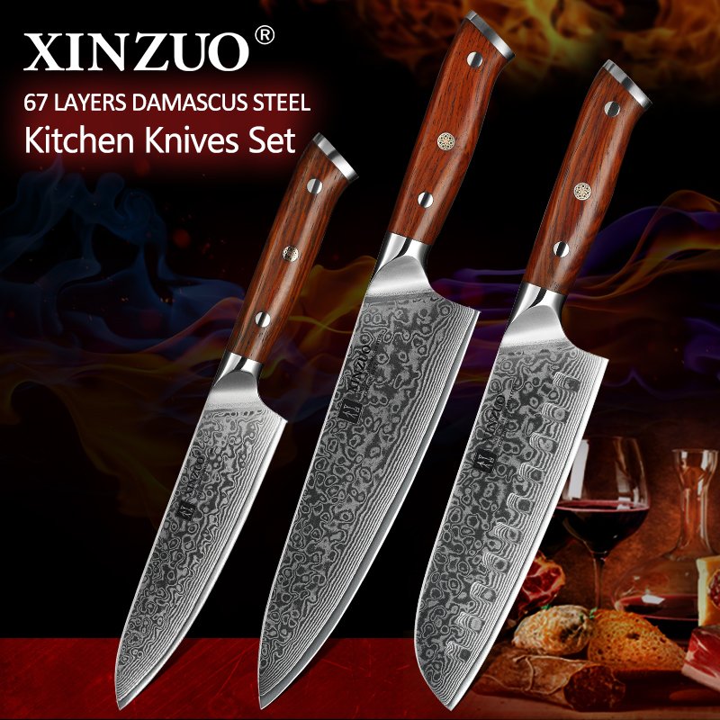 Set di 3 coltelli Xinzuo B13R - B13R-A3