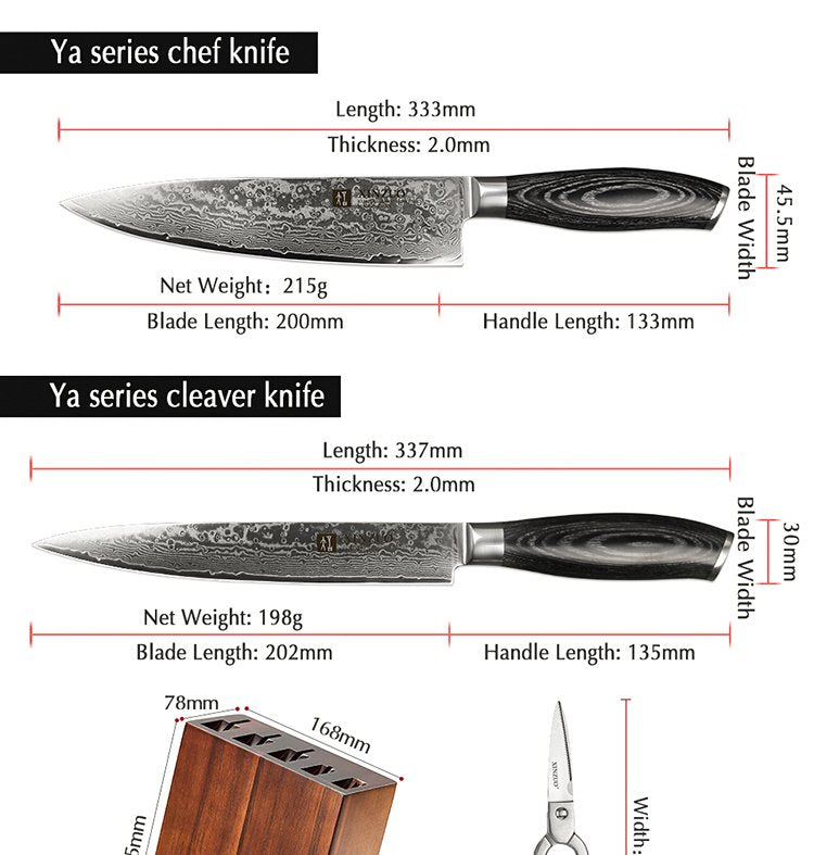 Set di 7 coltelli Xinzuo B20 - B20-H7
