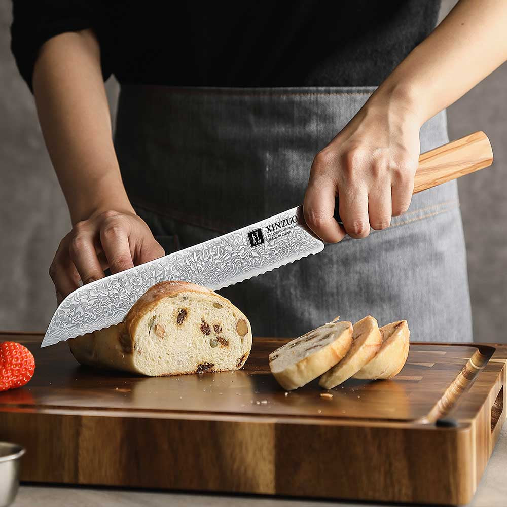Coltello da pane Xinzuo PM8O - 8,5" - PM8O-MB