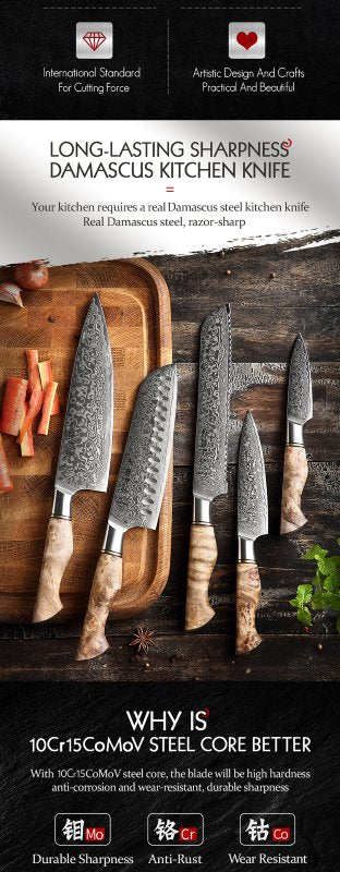 Set di 7 coltelli Xinzuo B30 (cod. B30-H7B) - B30-H7B