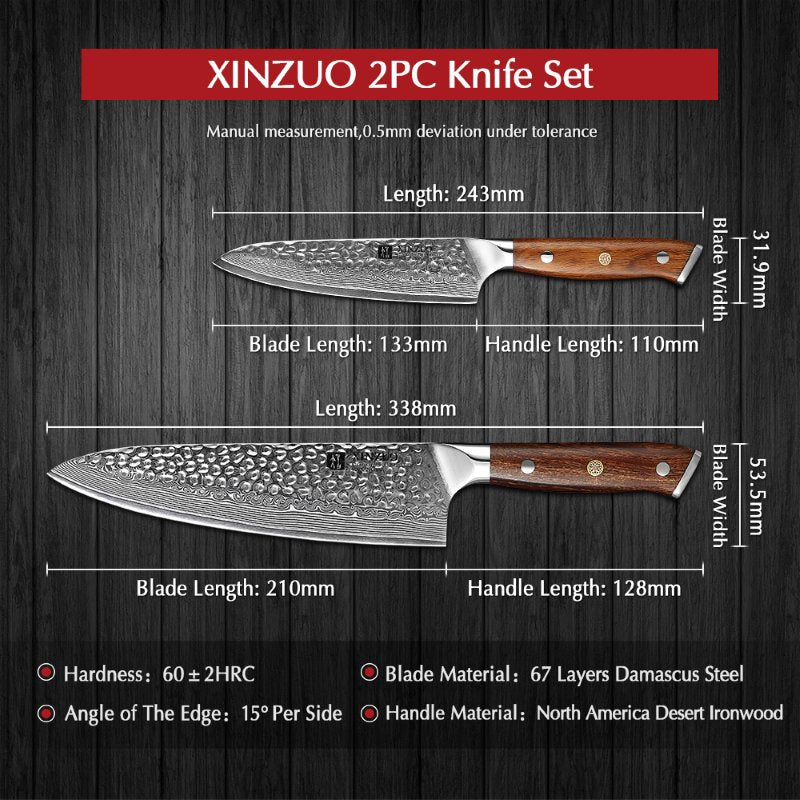 Set di 2 coltelli Xinzuo B13D - B13D-A2