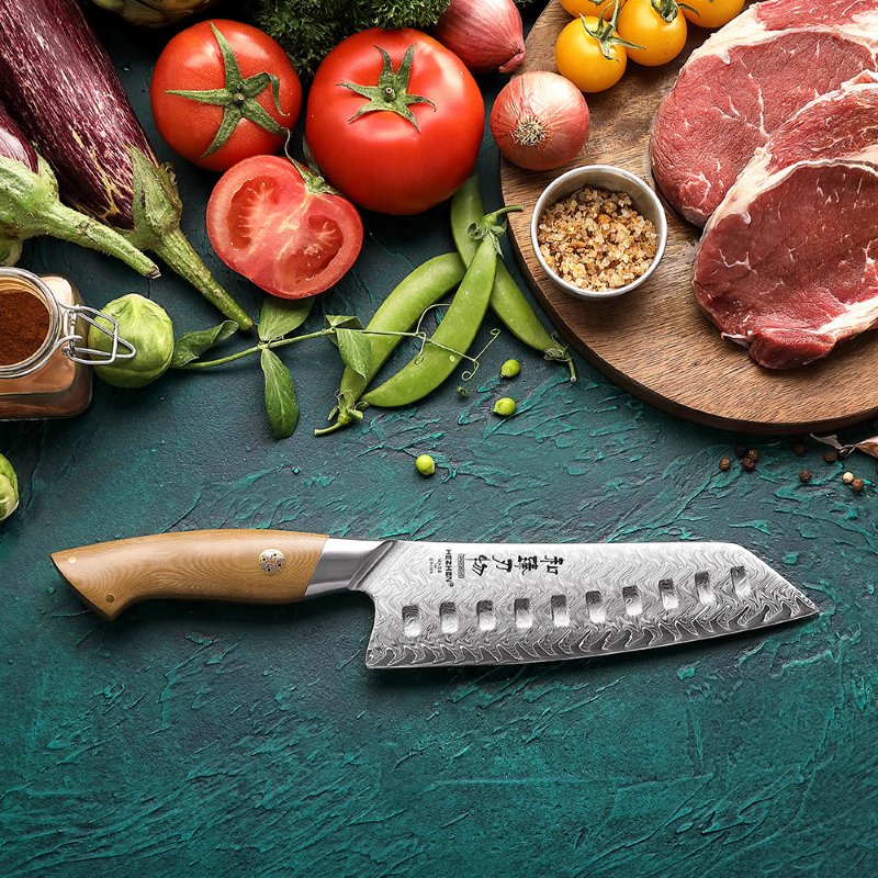 Coltello Santoku Xinzuo B38L - 7" - B38L-RS