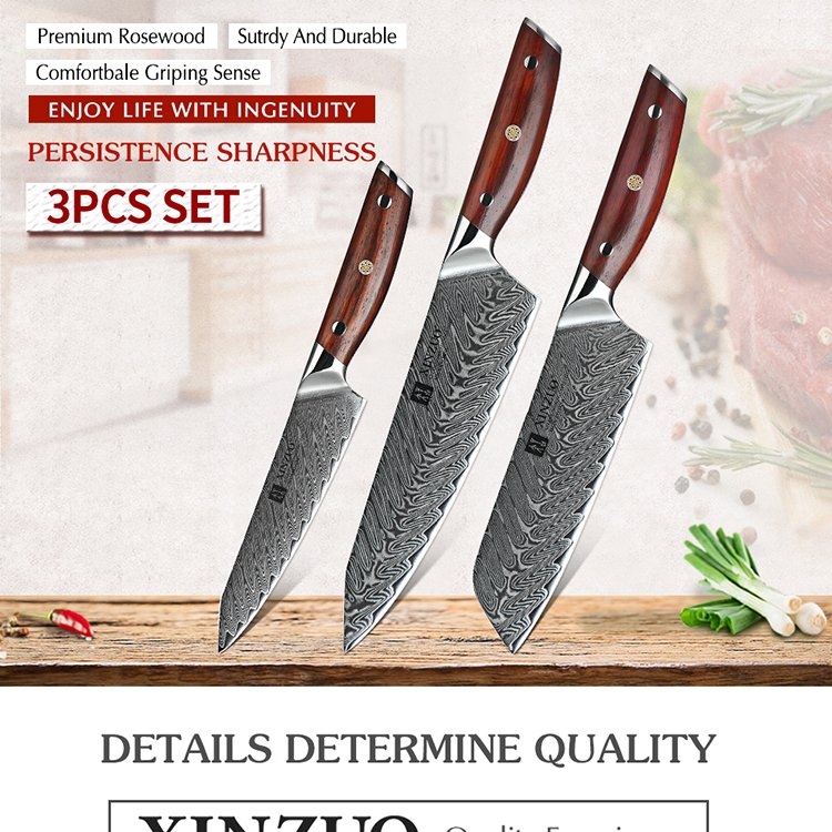 Set di 3 coltelli Xinzuo B27 - B27-A3