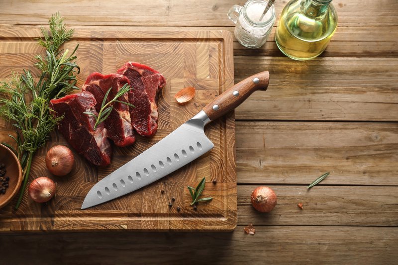 Coltello da chef con lama alveolata Xinzuo X02 - 8" - X02-RSCS
