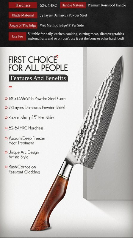 Coltello da chef Xinzuo B30R - 8" - B30R-CS