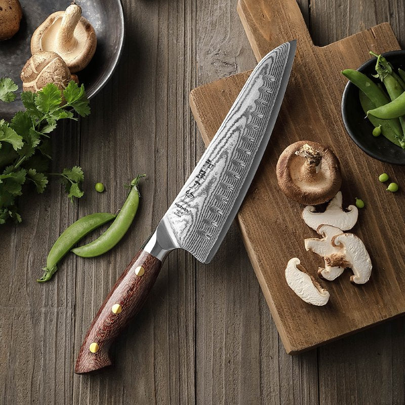 Coltello da chef con lama alveolata Xinzuo X02M - 8" - X02M-RSCS