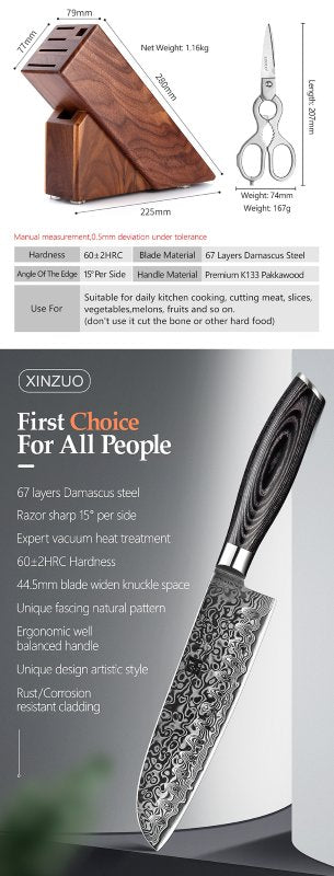 Set di 5 coltelli Xinzuo B20 (cod. B20-A5) - B20-A5
