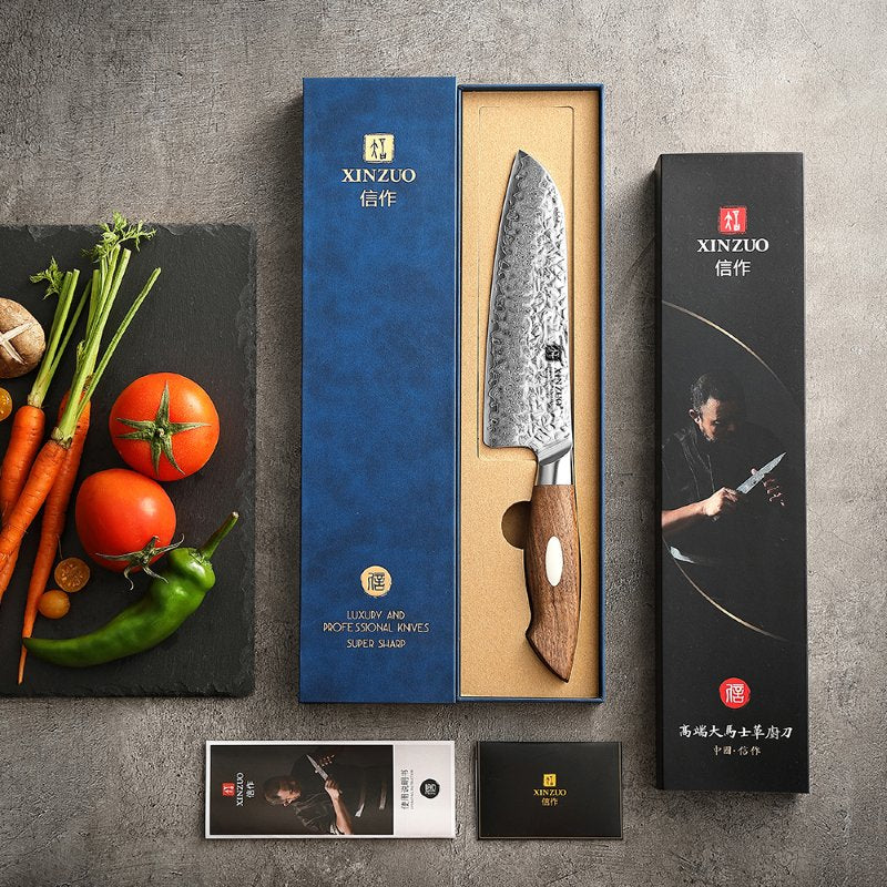 Coltello Santoku Xinzuo B46W - 7" - B46W-RS